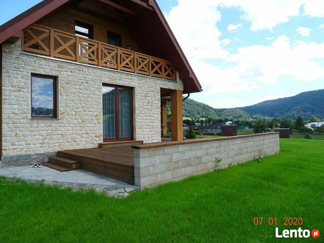 Ściany elewacje domu w górach