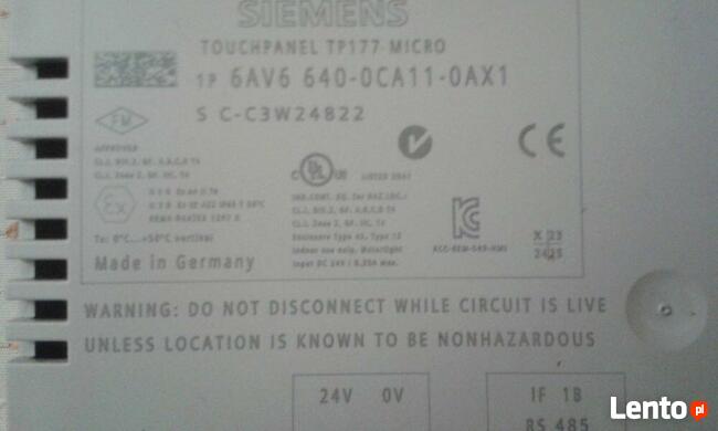 Siemens Touchpanel TP177 Micro