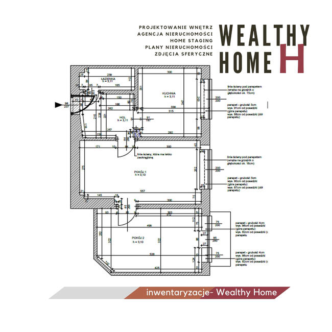 inwentaryzacja / pomiary mieszkań - plany 2D i 3D