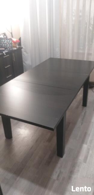 Stół + 4 krzesła czarny brąz Ikea Stornas