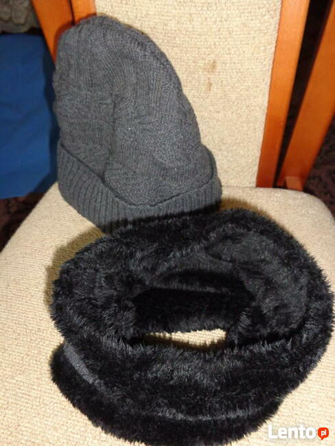 Czapka zimowa ocieplana plus komin ocieplany