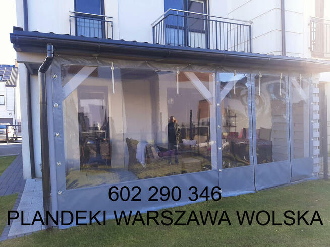 Przezroczysta folia na ściany okna do altany zabudowa tarasu