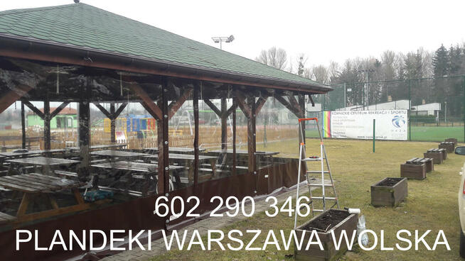Przezroczysta folia na ściany okna do altany zabudowa tarasu