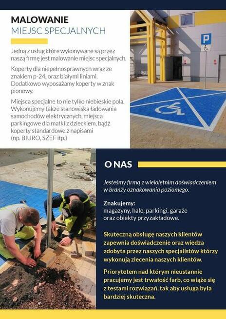 Miejsce parkingowe dla niepełnosprawnych. Znak P-24