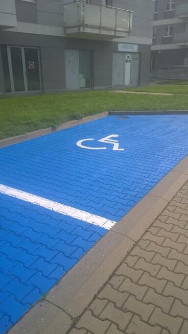 Miejsce parkingowe dla niepełnosprawnych. Znak P-24