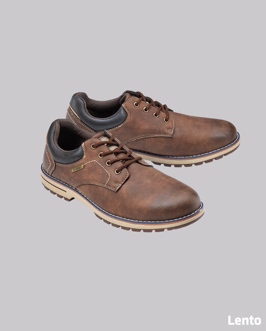 Nowe skórzane buty męskie, rozmiar 45.