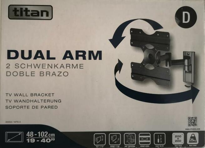 Uchwyt do telewizora Titan Dual Arm 19-40"
