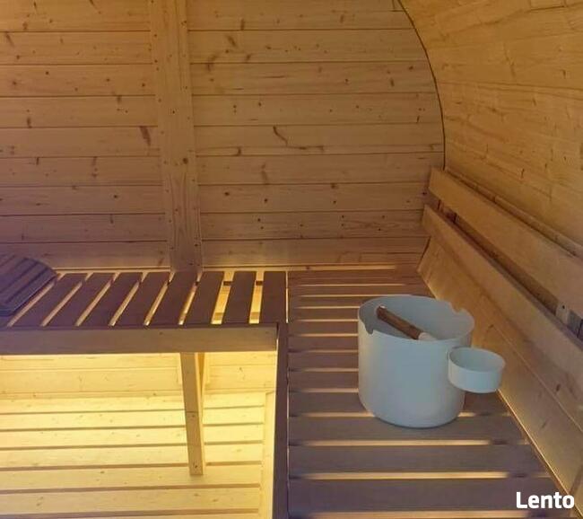SAUNA FIŃSKA OGRODOWA BECZKA OWALNA LUKSUSOWA