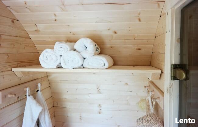 SAUNA beczka ogrodowa Z WEJŚCIEM BOCZNYM Ø2.2m x 6,0 m