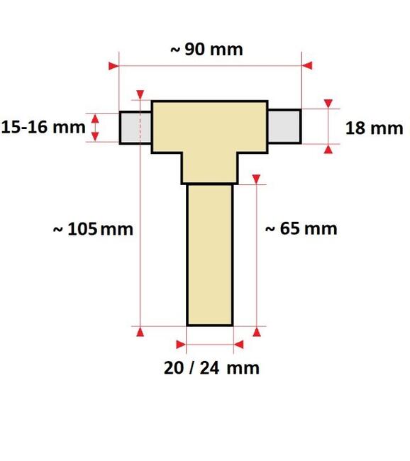 Trójnik Łącznik do Mocowania Siatki z Ringiem T-shaped