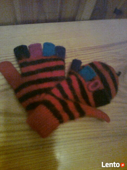 Rekawiczki z angory z oslonka nowe