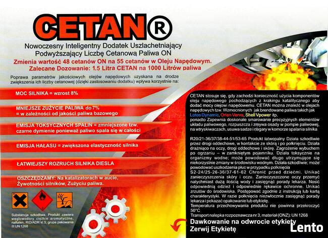 Cetan R = VERVA - Dodaje MOCY, Czyści DPF i wtryski