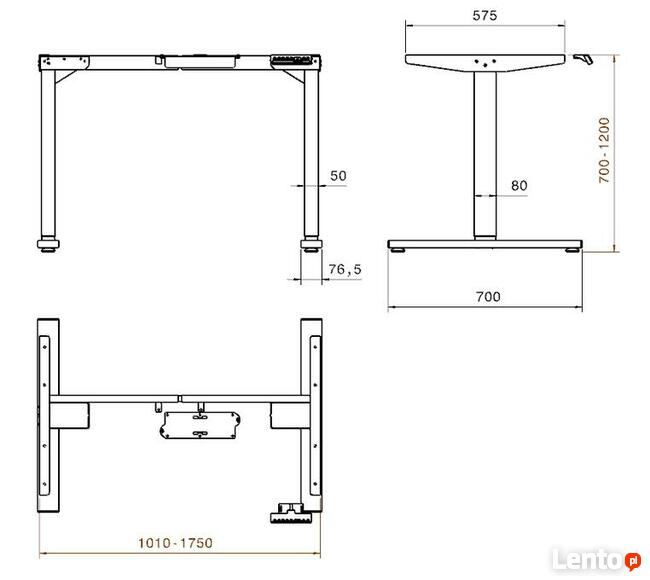 Biurko z elektrycznie regulowaną wysokością