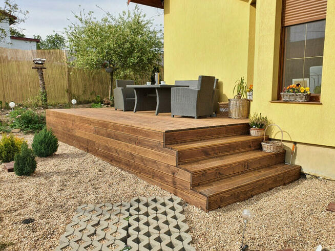 Tarasy drewniane, deska tarasowa, tarasy z drewna