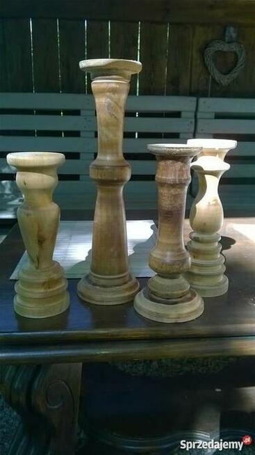 Ręczne toczenie w drewnie świeczniki toczone dekoracje itp.