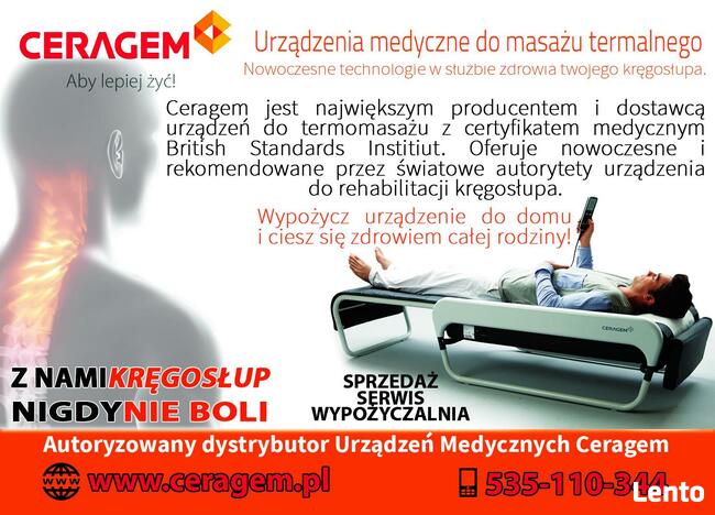 MASAŻ KRĘGOSŁUPA NA URZĄDZENIU CERAGEM