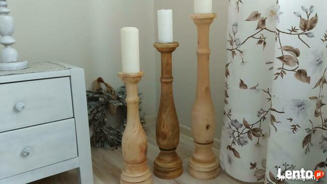 Ręczne toczenie w drewnie świeczniki toczone dekoracje itp.