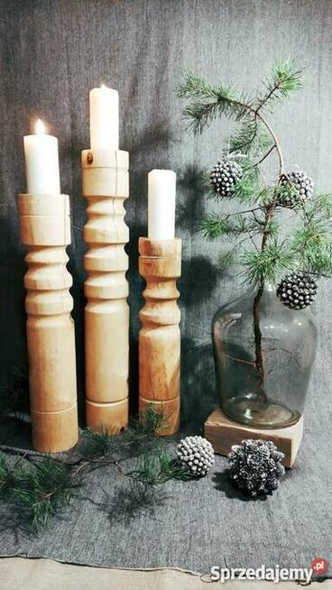 Ręczne toczenie w drewnie świeczniki toczone dekoracje itp.