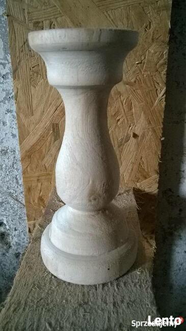 Świecznik drewniany toczony dekoracje wyroby z drewna