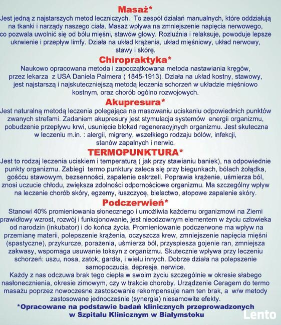 Ceragem masaż kręgosłupa