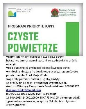 Środowisko, wymagania prawne.