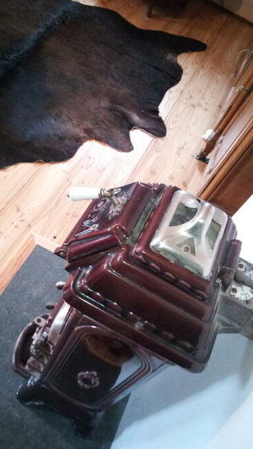 Kominek koza wolnostojący żeliwny emaliiowany