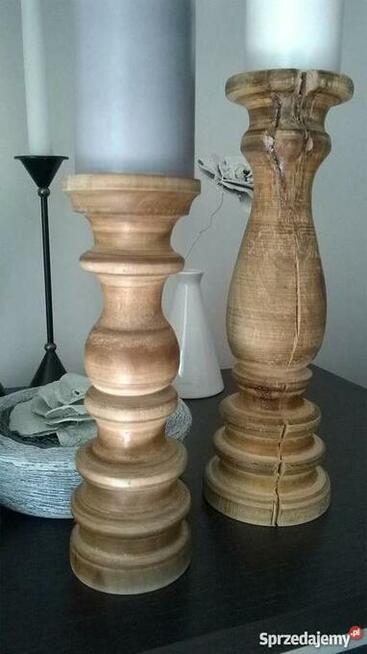 Ręczne toczenie w drewnie świeczniki toczone dekoracje itp.