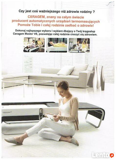 Boli kręgosłup? Jest rozwiązanie !urządzenie med. Ceragem VE