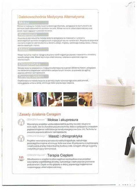 Ceragem masaż kręgosłupa