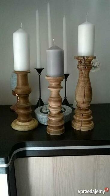 Ręczne toczenie w drewnie świeczniki toczone dekoracje itp.