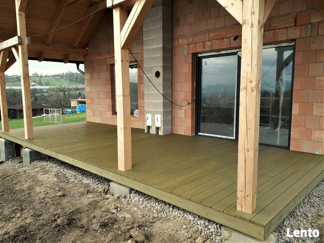 Tarasy drewniane i kompozytowe, pergole, zadaszenia, wiaty