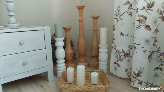 Ręczne toczenie w drewnie świeczniki toczone dekoracje itp.