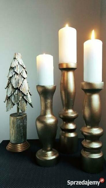 Ręczne toczenie w drewnie świeczniki toczone dekoracje itp.