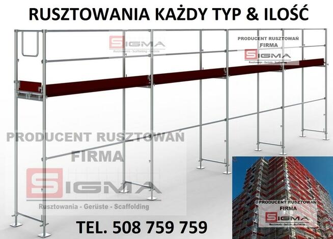 Rusztowanie elewacyjne Sigma 70P 270m2 - Pełne BHP