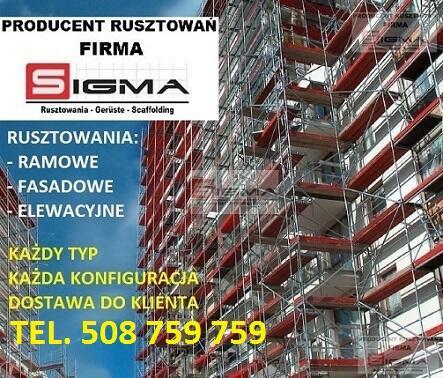 Rusztowanie elewacyjne Sigma 70P 270m2 - Pełne BHP