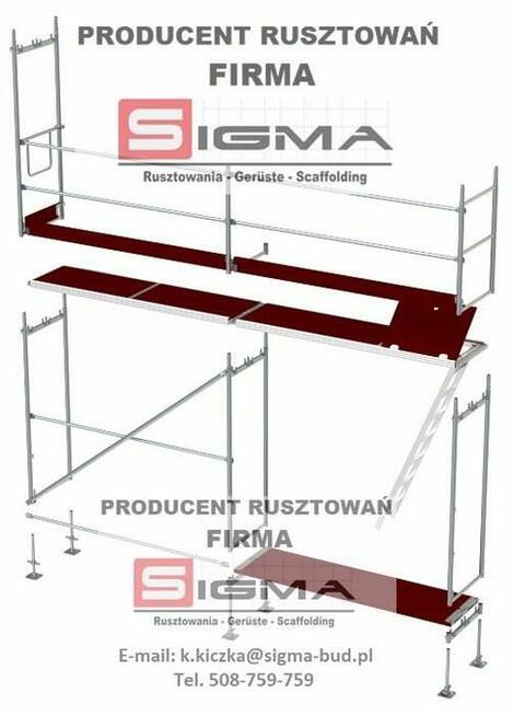 Rusztowanie elewacyjne Sigma 70P 270m2 - Pełne BHP