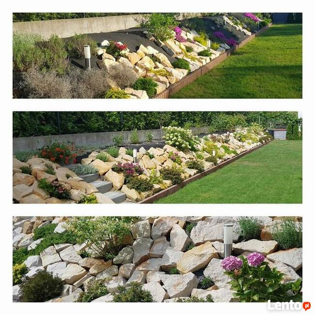 Kamień łamany murowy ogrodowy do oczka wodnego