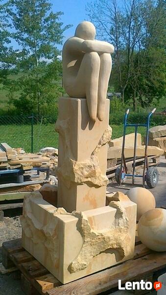 Fontanna zamyślona - piaskowiec, kamień naturalny