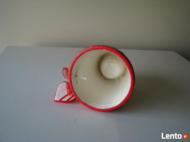 Ceramiczna osłonka na doniczkę z serduszkiem wazon Walentynk