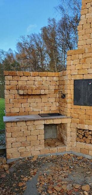 Cegła z kamienia do budowy murków skalnych oporowych łupek