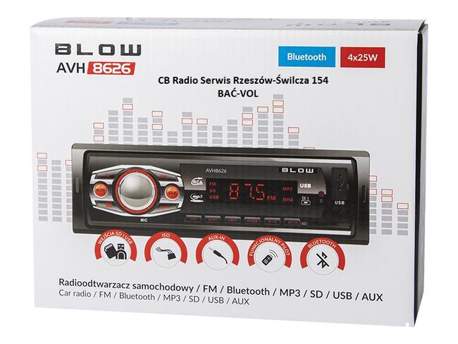 Radio samochodowe BLOW 8626 MP3/USB/SD/MMC/BT
