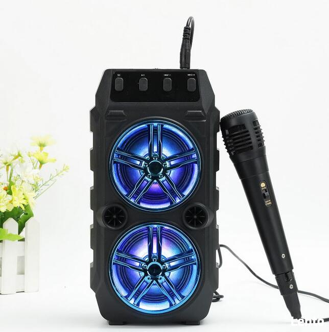 Nowy Głośnik Multimedialny Bluetooth z Mikrofonem Karaoke