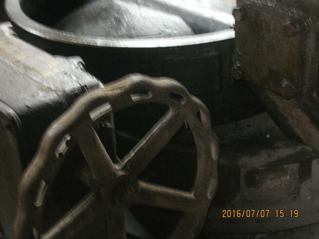 Przepustnica całobrązowa BWM DN-600 PN-1,0 MPa