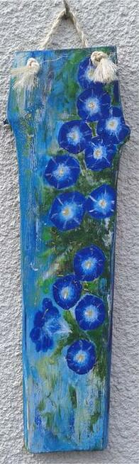 Obraz olejny na desce - Maki