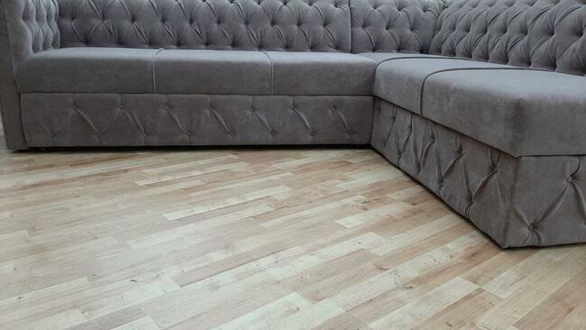 Narożnik chesterfield głęboko pikowany glamour f spania