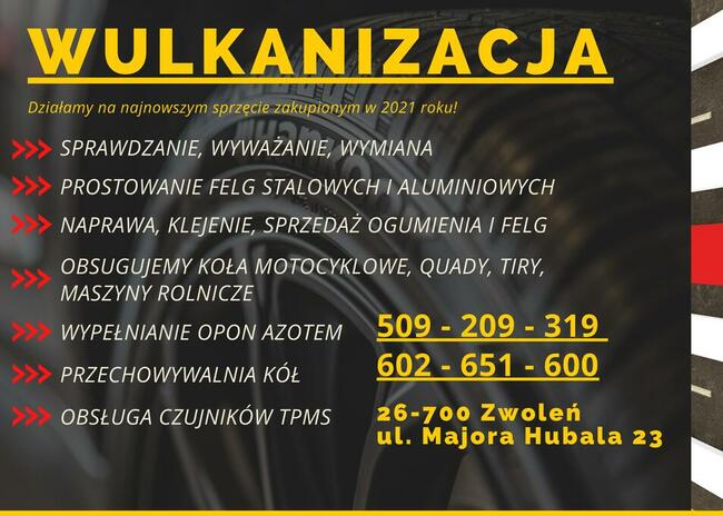 WULKANIZACJA F.H.U OPELCAR wymiana wyważanie opon ZWOLEŃ