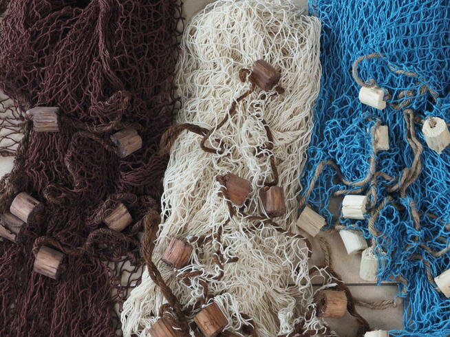 Sieć rybacka Dekoracyjna siatka marynistyczna marynarska mor