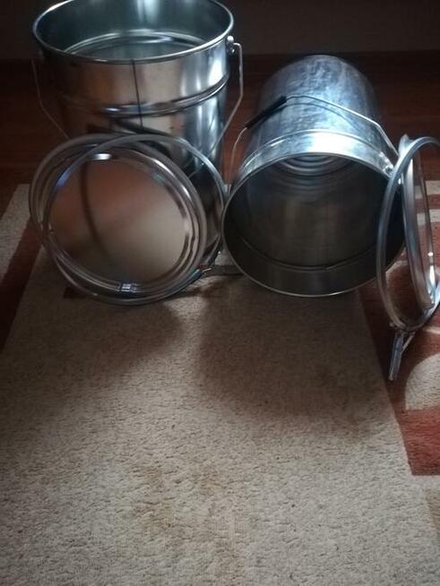 Wiadra metalowe na popiół i inne