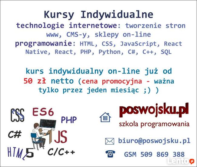 Korepetycje i kursy informatyczne dla dzieci i młodzieży