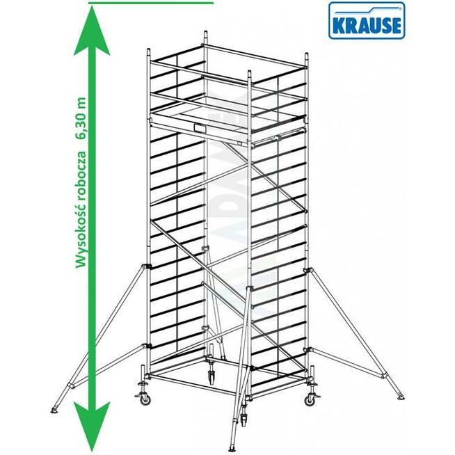 ADAMEK. Rusztowanie aluminiowe jezdne, przejezdne. WYNAJEM